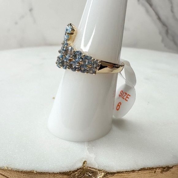 Bomb Party March Run Away With Me Aquamarine Ring RG17147 NWT Size 6 - Picture 4 of 6
